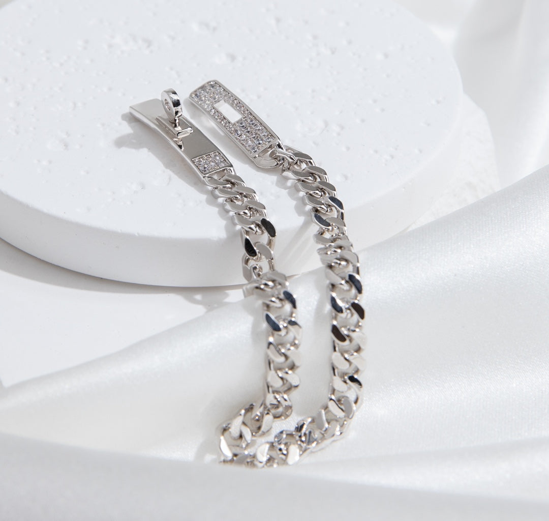 [Glow Muse]KELLY CHAIN SILVER DIAMOND BRACELET