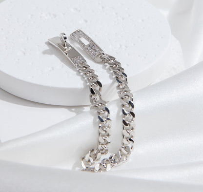 [Glow Muse]KELLY CHAIN SILVER DIAMOND BRACELET