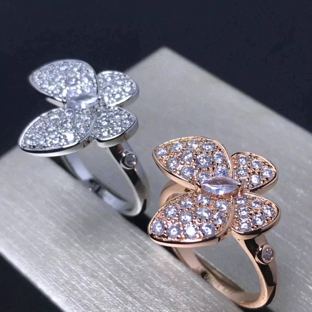 [Glow Muse]BUTTERFLY PINK GOLD DIAMOND RING