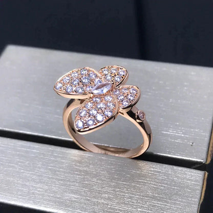 [Glow Muse]BUTTERFLY PINK GOLD DIAMOND RING