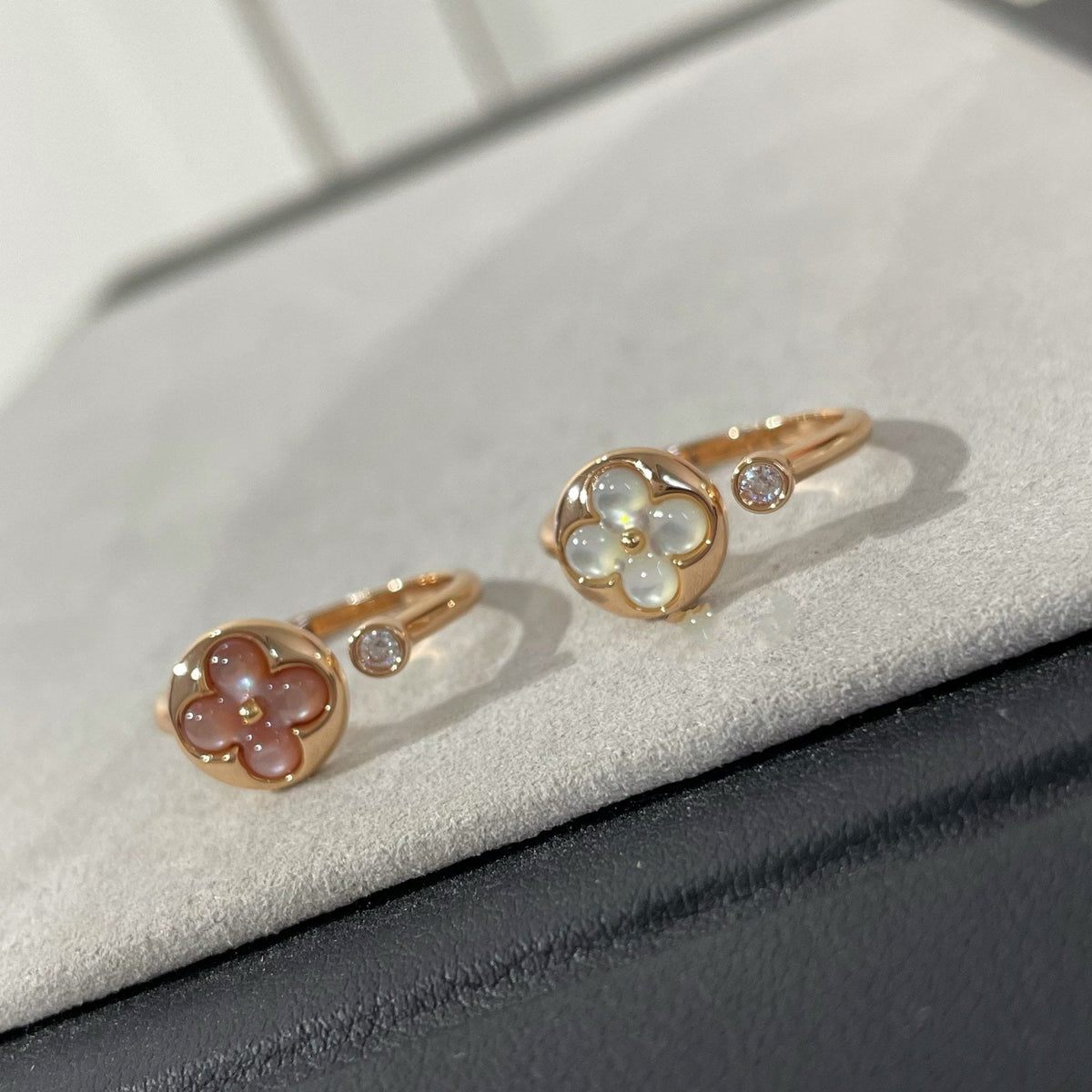 [Glow Muse]SUN 1 DIAMOND PINK MOP RING