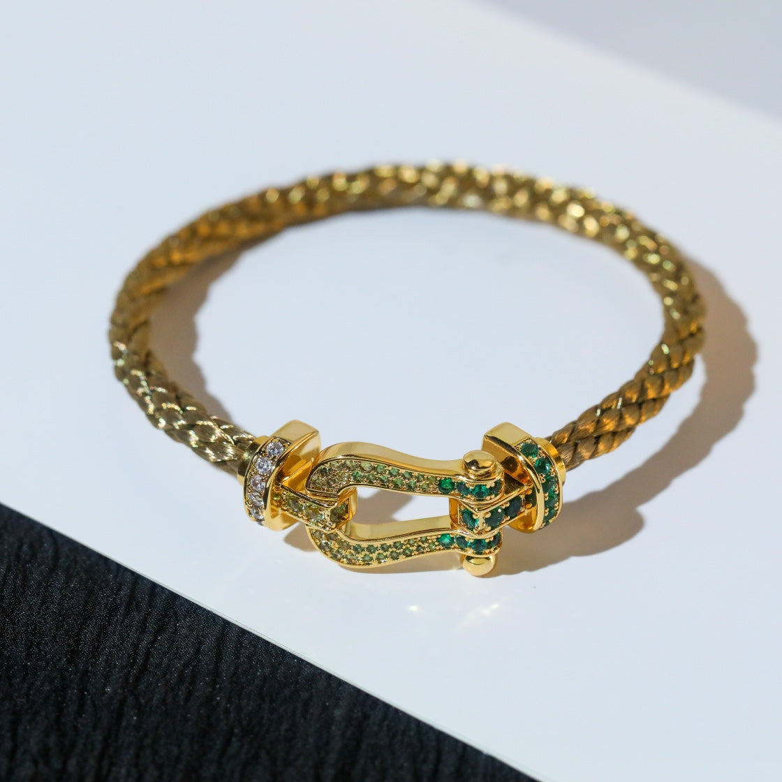 [Glow Muse]FORCE 10 GOLD GREEN DIAMOND PAVED