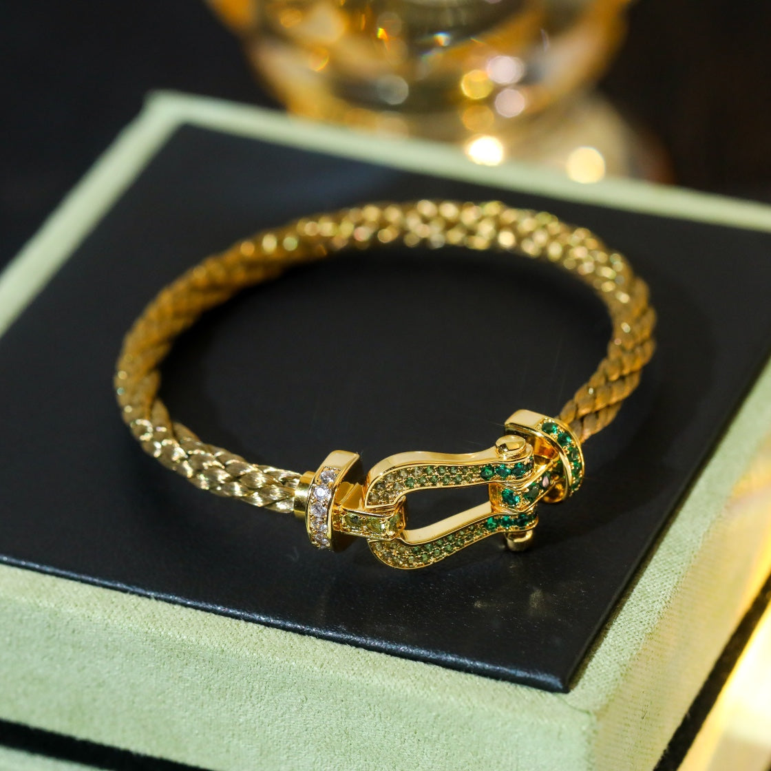 [Glow Muse]FORCE 10 GOLD GREEN DIAMOND PAVED