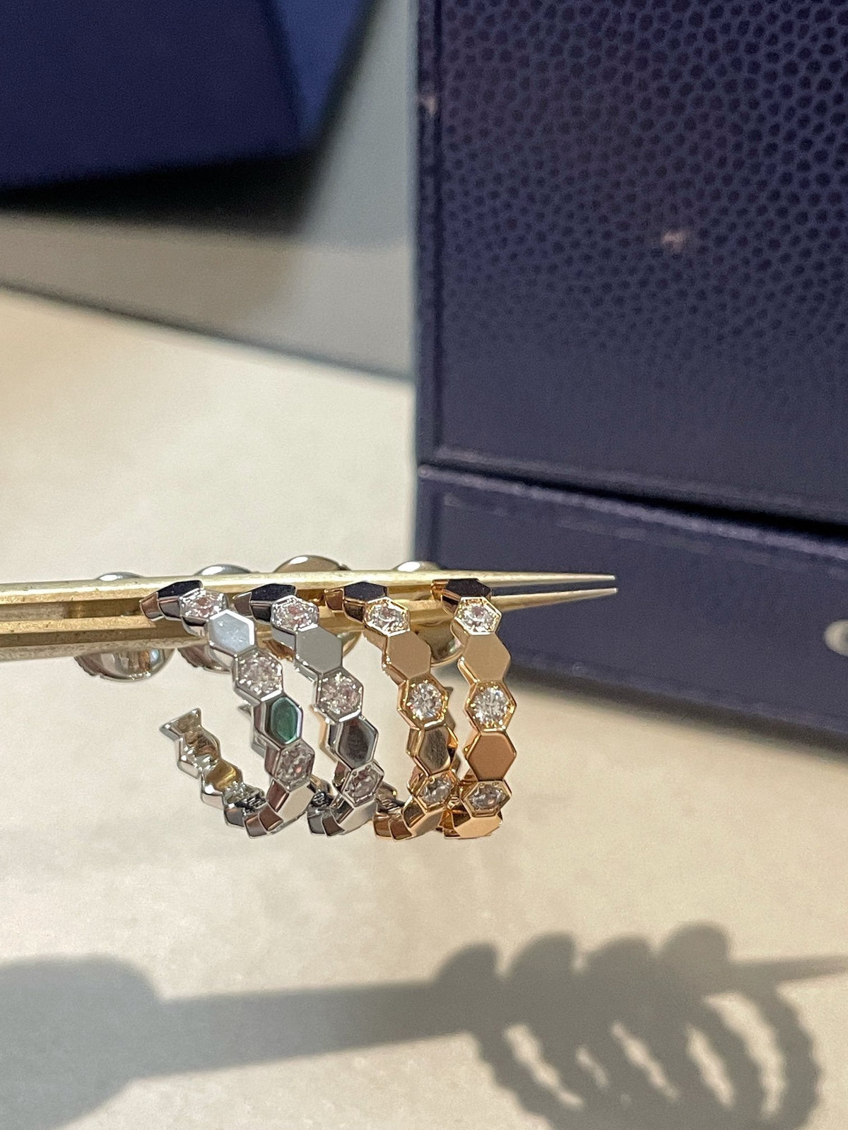 [Glow Muse]Hollow Design Four-Leaf Clover Flower Shape Ring