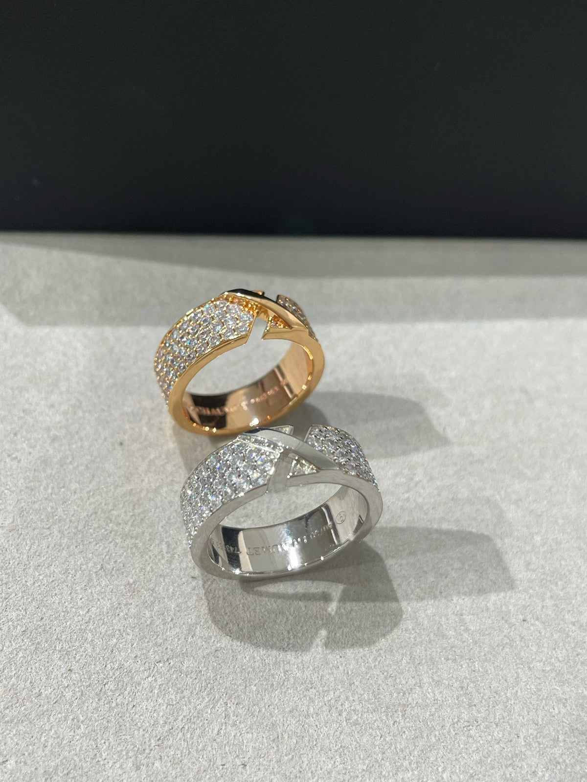 [Glow Muse]LIENS EVIDENCE  DIAMOND PAVED RING