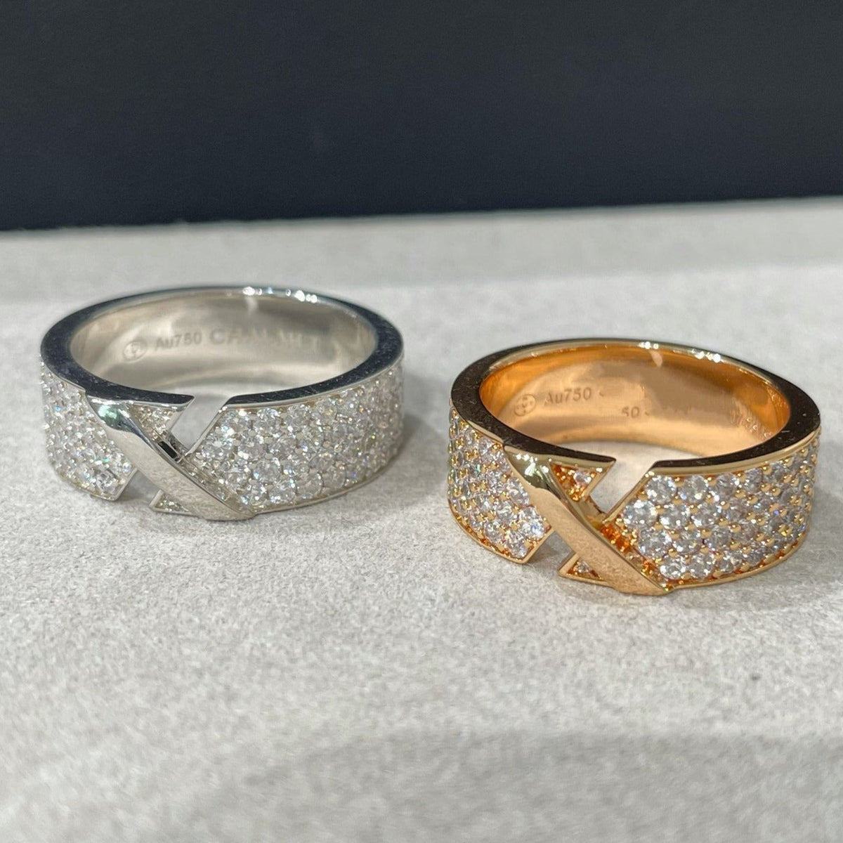 [Glow Muse]LIENS EVIDENCE  DIAMOND PAVED RING