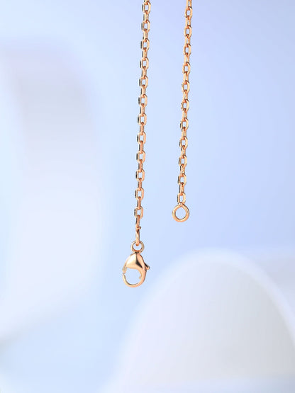 [Glow Muse]H CAGE PINK GOLD NECKLACE