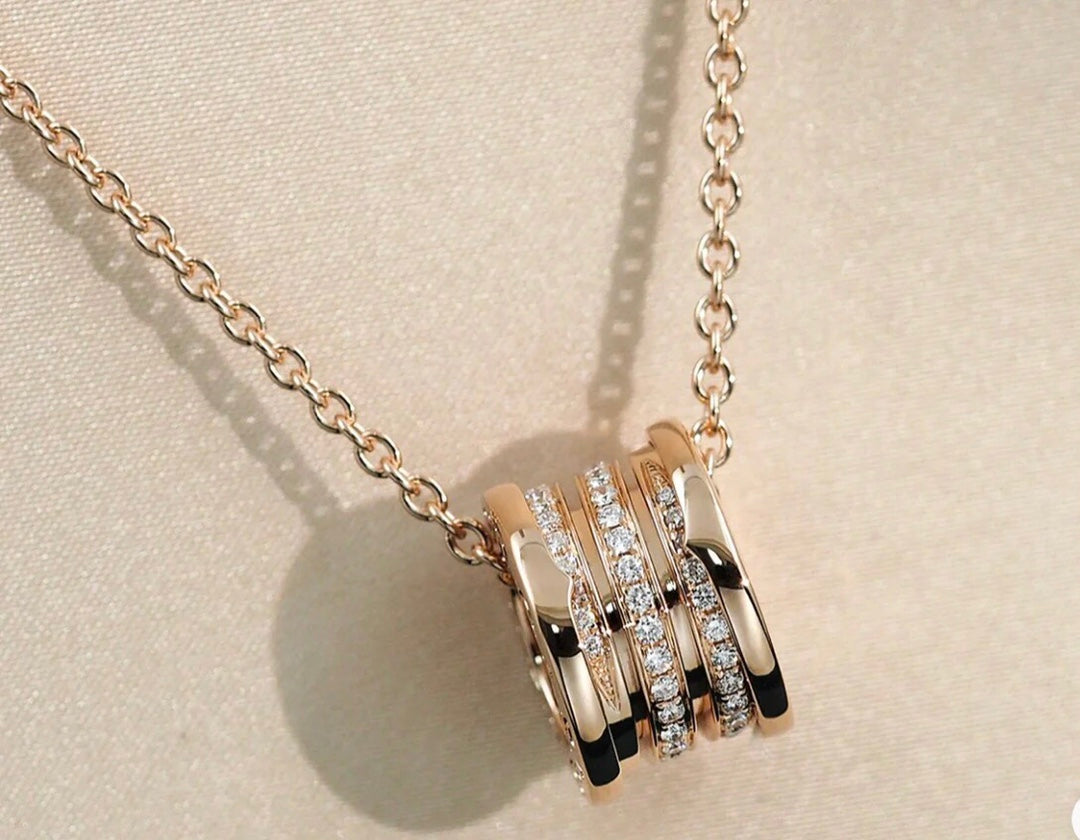 [Glow Muse]ZERO 1 PINK GOLD DIAMOND NECKLACE