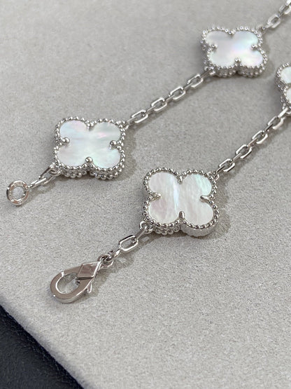 [⭐Glow Muse]CLOVER WHITE PEARL MOP 5 MOTIF BRACELET COLLECTION