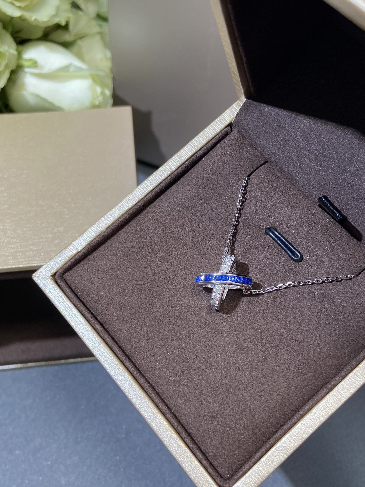 [Glow Muse]LIENS DIAMOND SILVER NECKLACE