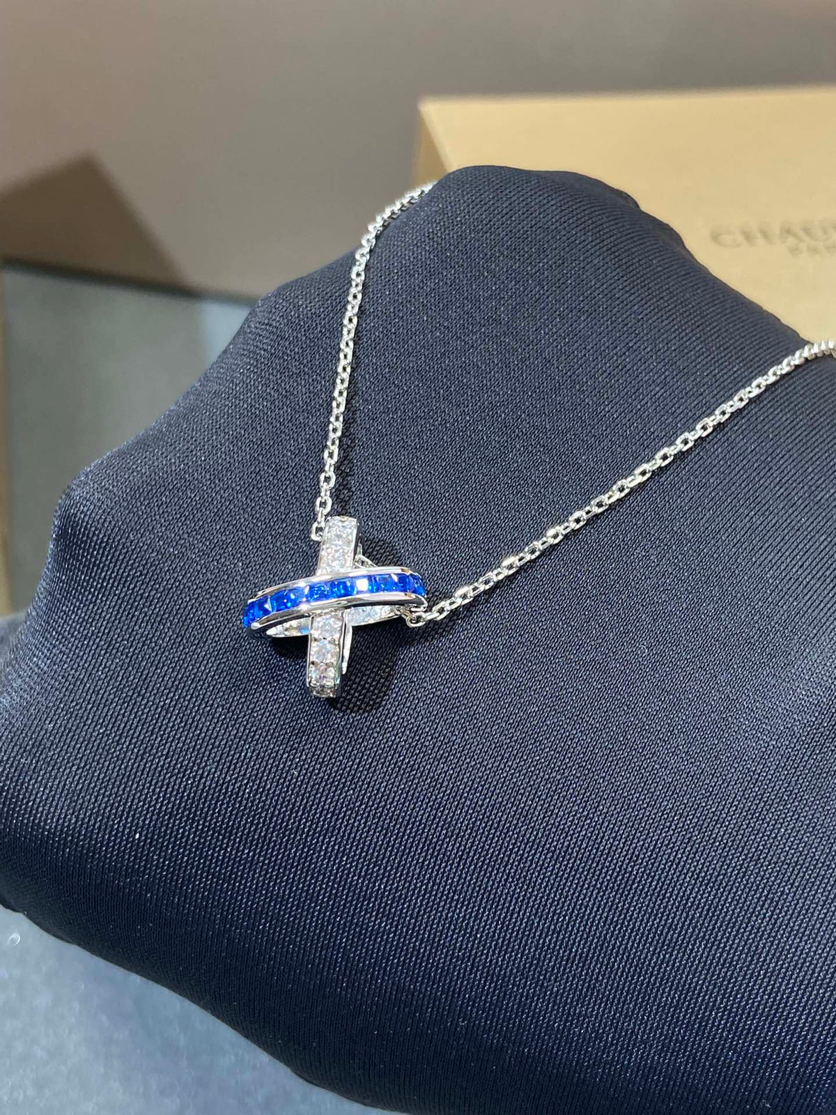 [Glow Muse]LIENS DIAMOND SILVER NECKLACE