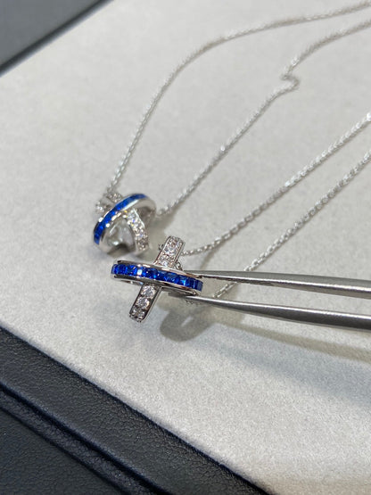 [Glow Muse]LIENS DIAMOND SILVER NECKLACE