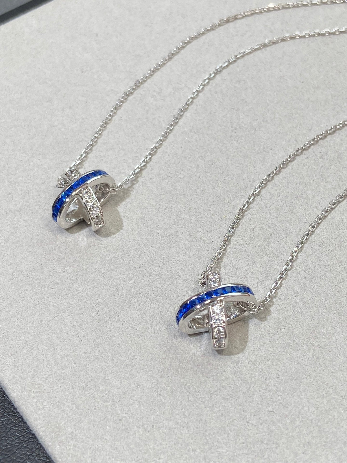 [Glow Muse]LIENS DIAMOND SILVER NECKLACE