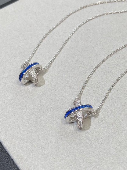 [Glow Muse]LIENS DIAMOND SILVER NECKLACE