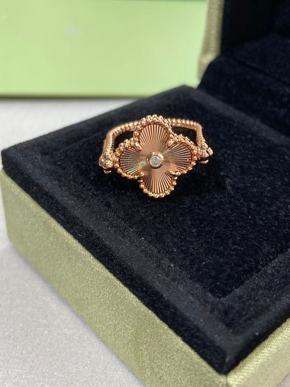 [Glow Muse]CLOVER RIVERSIBLE ROSE GOLD RING