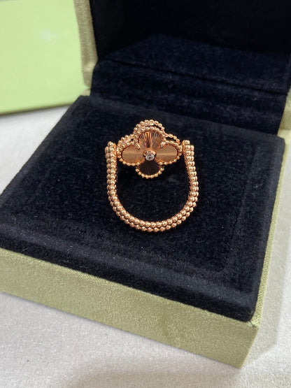 [Glow Muse]CLOVER RIVERSIBLE ROSE GOLD RING