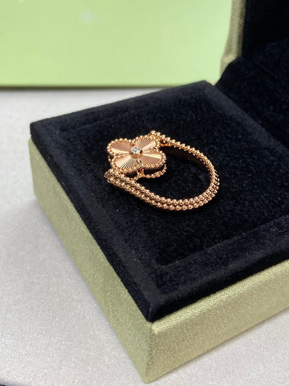 [Glow Muse]CLOVER RIVERSIBLE ROSE GOLD RING