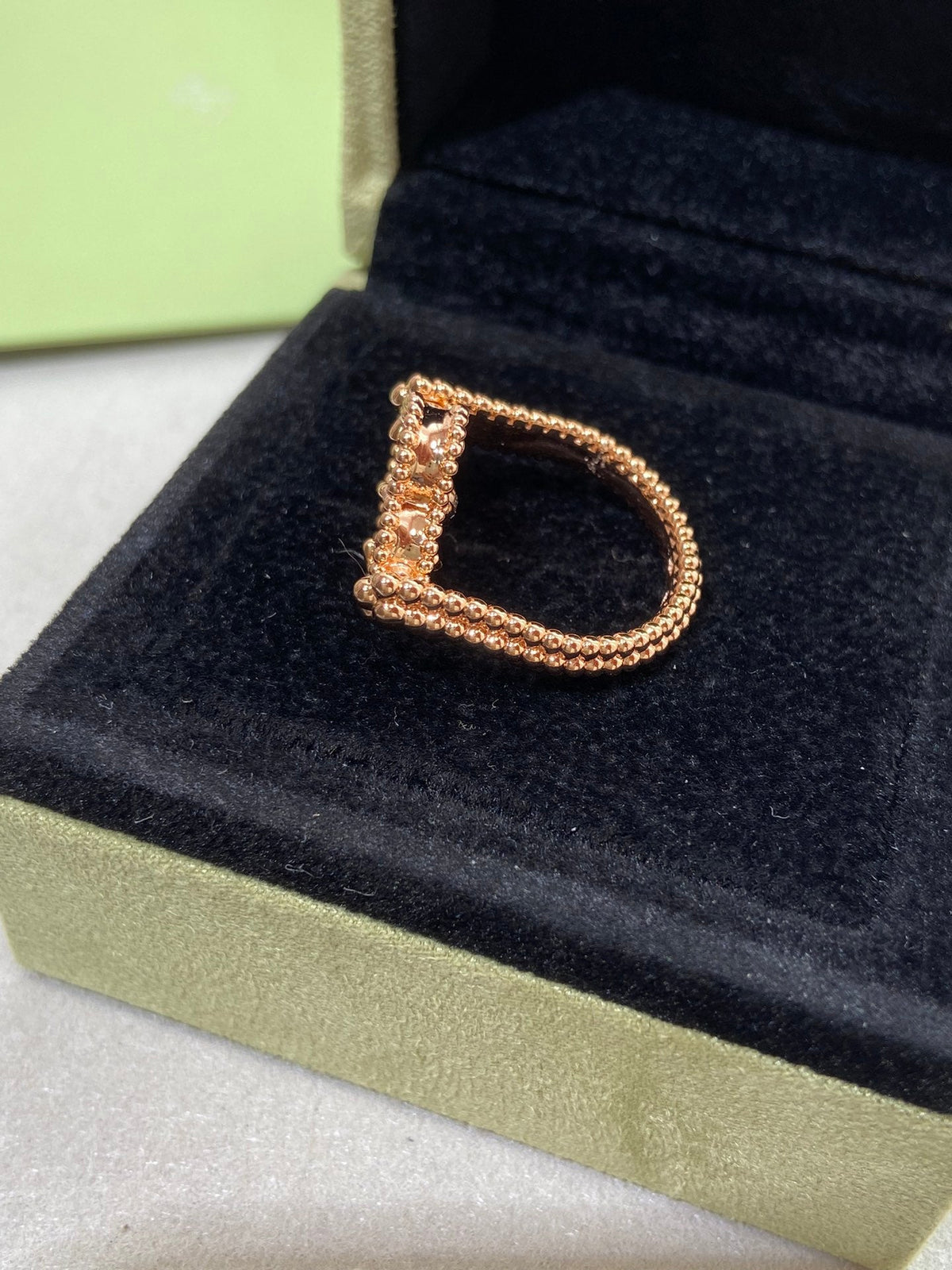 [Glow Muse]CLOVER RIVERSIBLE ROSE GOLD RING