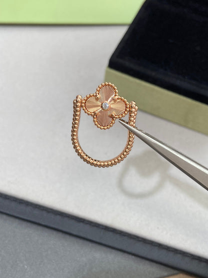 [Glow Muse]CLOVER RIVERSIBLE ROSE GOLD RING