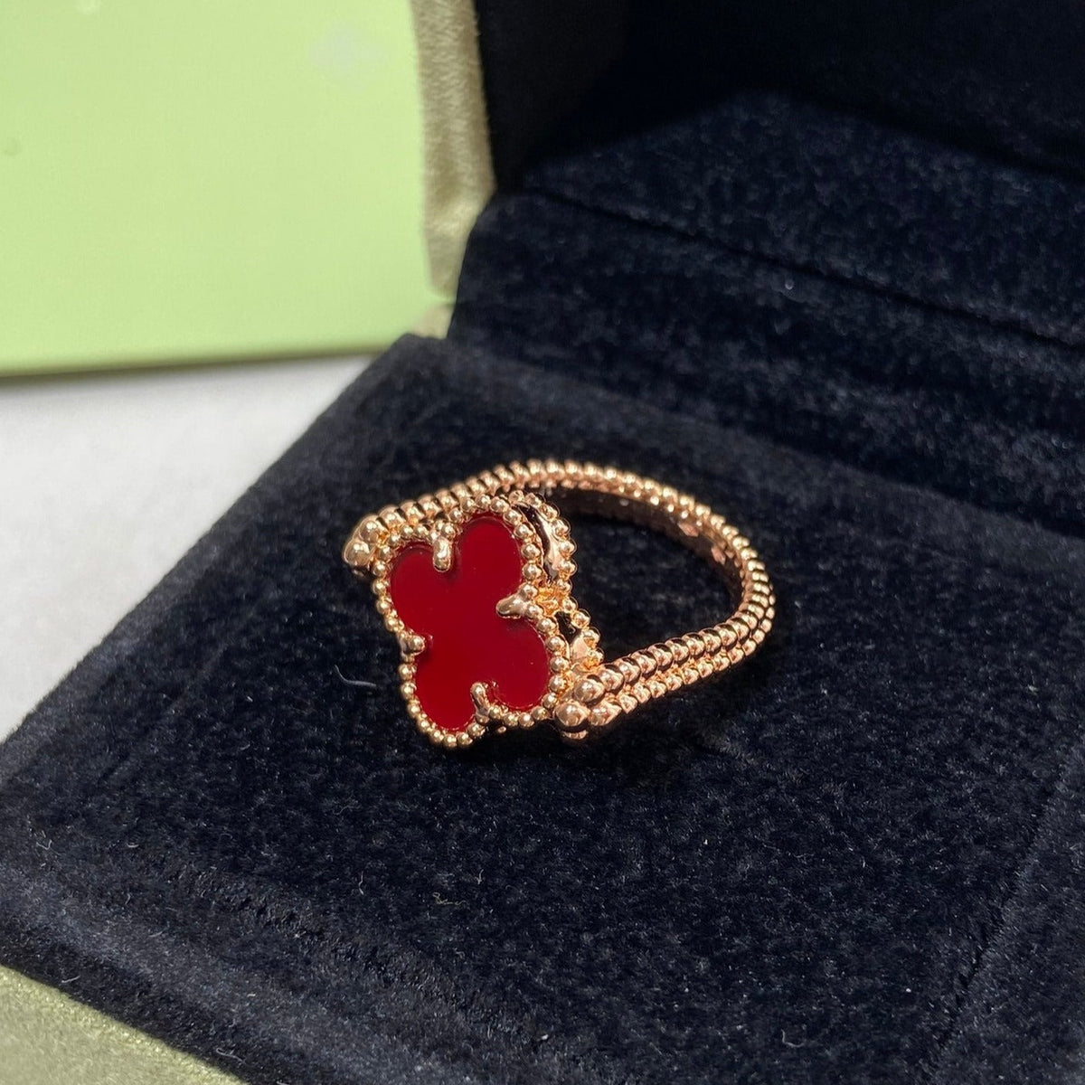 [Glow Muse]CLOVER RIVERSIBLE ROSE GOLD RING