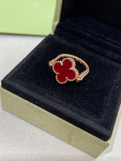 [Glow Muse]CLOVER RIVERSIBLE ROSE GOLD RING