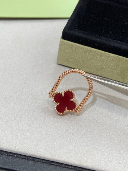 [Glow Muse]CLOVER RIVERSIBLE ROSE GOLD RING