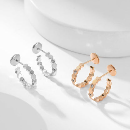 [Glow Muse]BEE LOVE DIAMOND HOOP EARRINGS