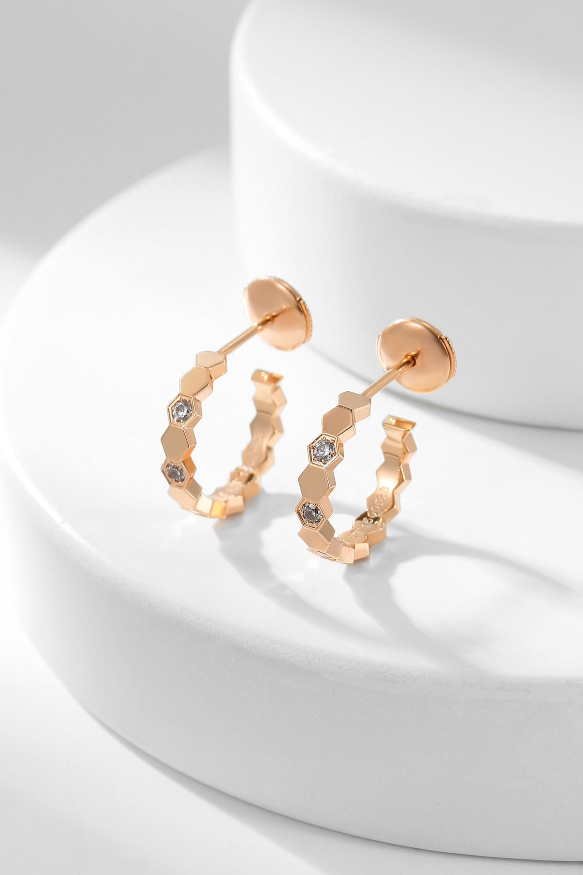 [Glow Muse]BEE LOVE DIAMOND HOOP EARRINGS