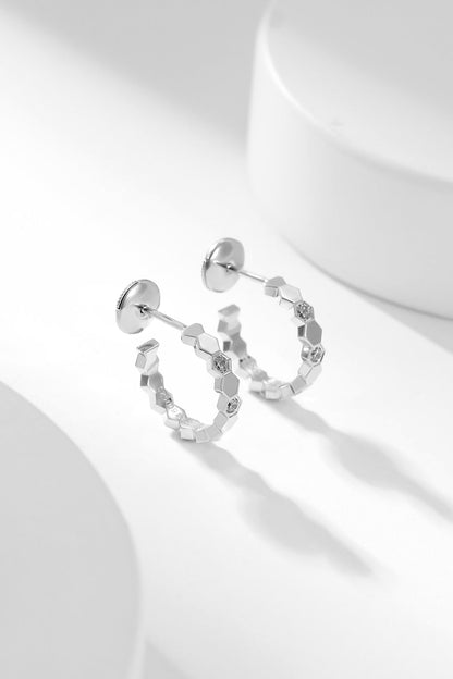 [Glow Muse]BEE LOVE DIAMOND HOOP EARRINGS
