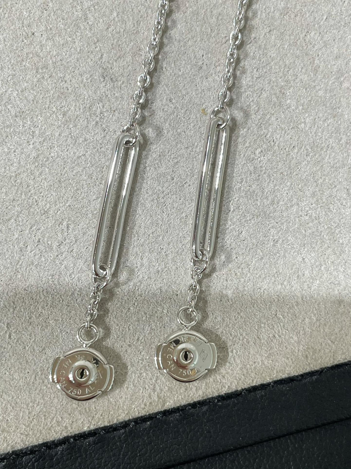 [Glow Muse]CHAINE CHAOS DIAMOND DROP EARRINGS