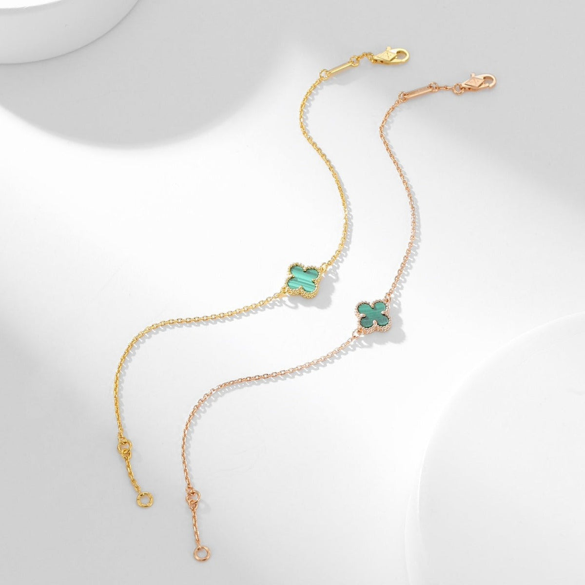 [Glow Muse]CLOVER BRACELET MALACHITE 1 MOTIF