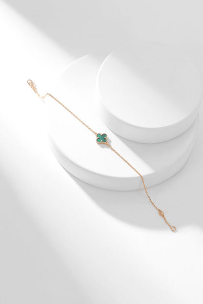 [Glow Muse]CLOVER BRACELET MALACHITE 1 MOTIF