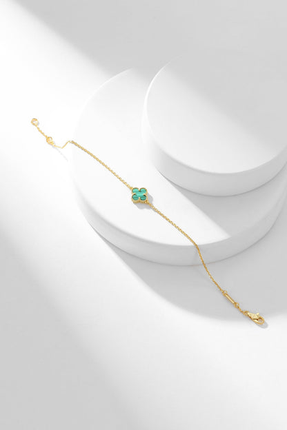 [Glow Muse]CLOVER BRACELET MALACHITE 1 MOTIF