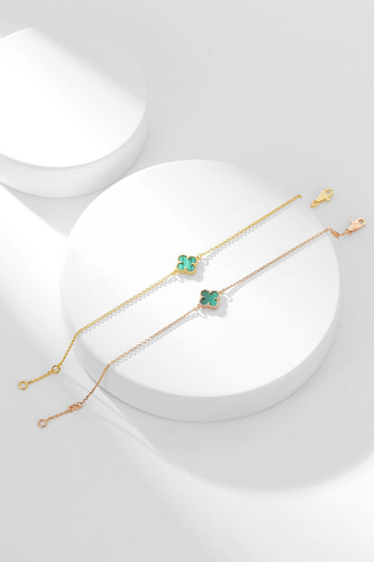 [Glow Muse]CLOVER BRACELET MALACHITE 1 MOTIF