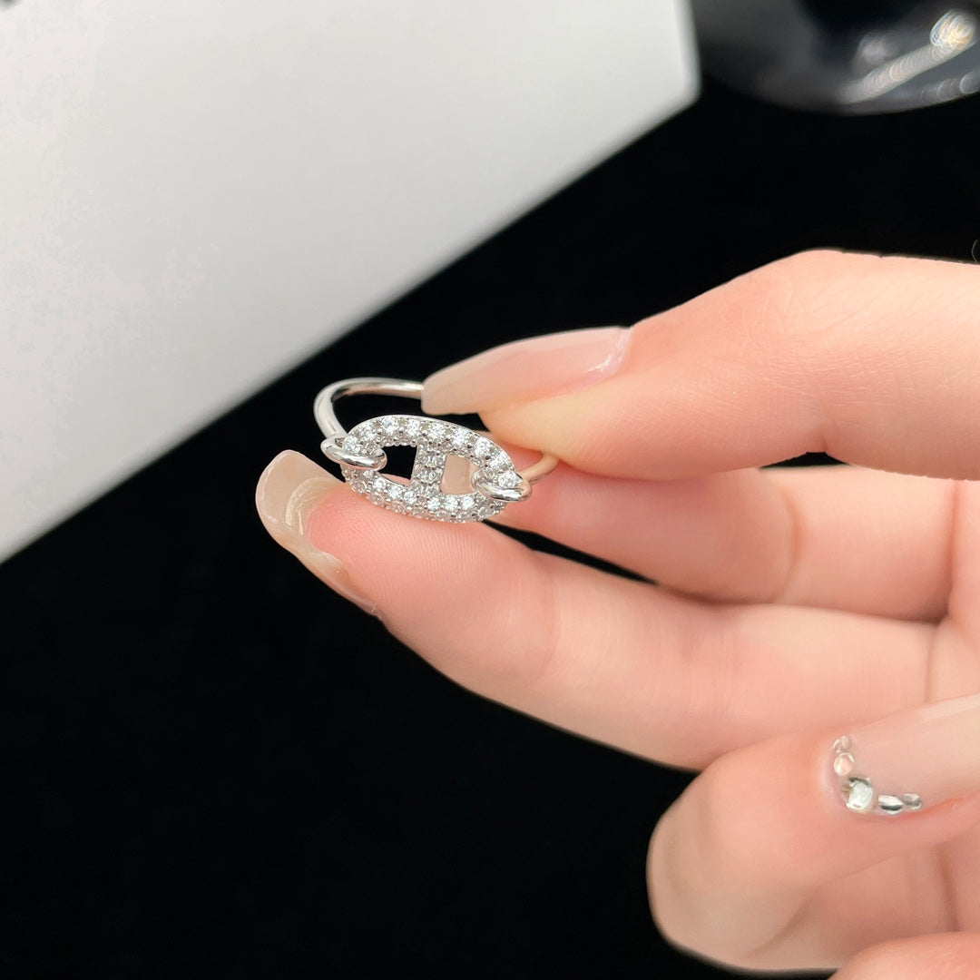 [Glow Muse]RONDE SMALL SILVER DIAMOND RING