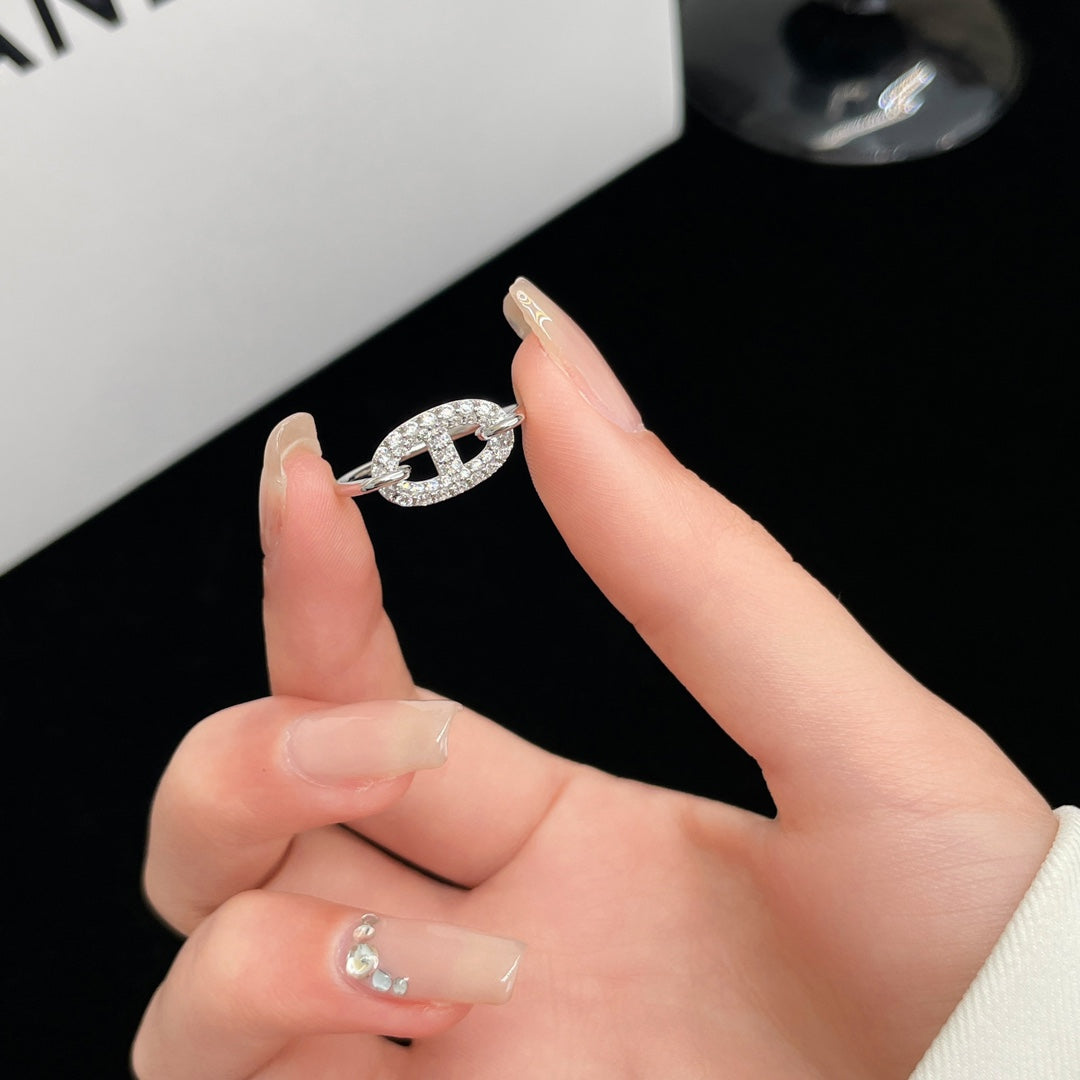[Glow Muse]RONDE SMALL SILVER DIAMOND RING