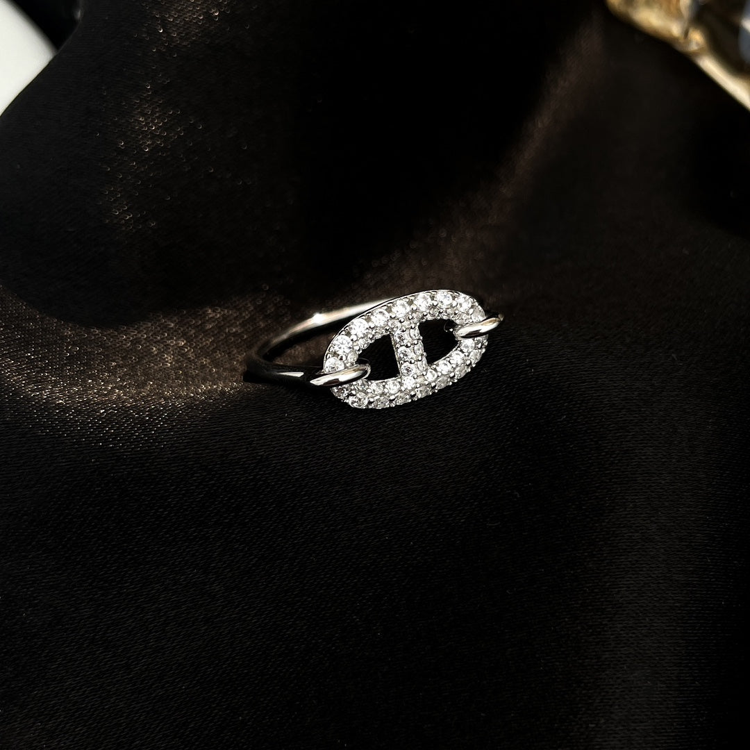 [Glow Muse]RONDE SMALL SILVER DIAMOND RING