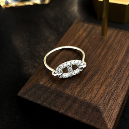 [Glow Muse]RONDE SMALL SILVER DIAMOND RING