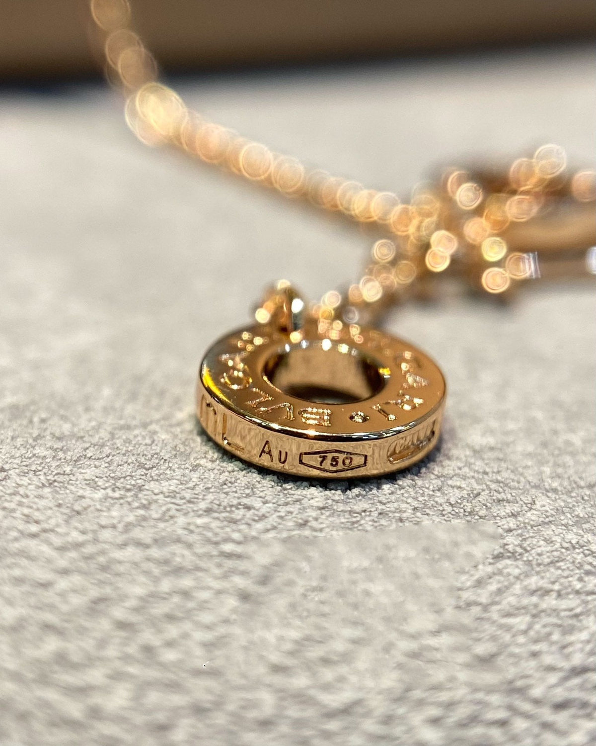 [Glow Muse]DREAM MOP DIAMOND PAVED PINK GOLD NECKLACE
