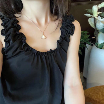 [Glow Muse]DREAM MOP DIAMOND PAVED PINK GOLD NECKLACE