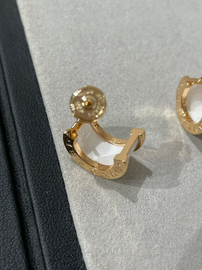 [Glow Muse]ZERO 1 PINK GOLD CERAMIC EARRINGS