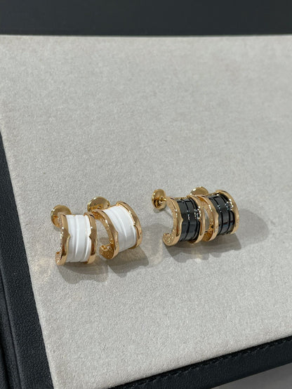 [Glow Muse]ZERO 1 PINK GOLD CERAMIC EARRINGS
