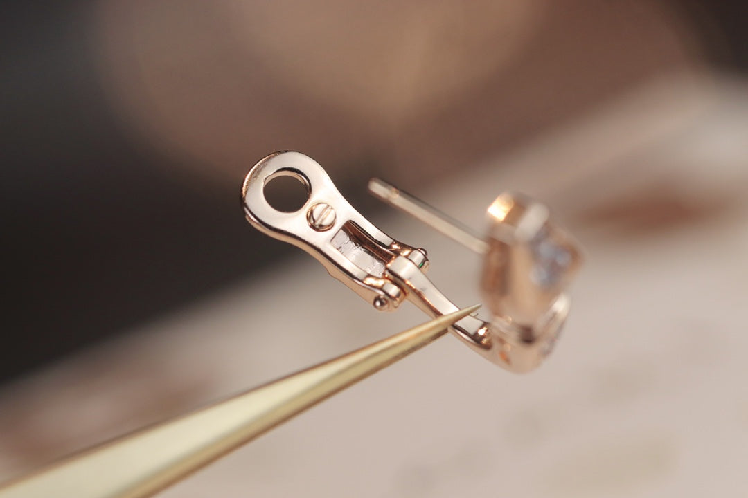 [Glow Muse]SERPENT PINK GOLD DIAMOND EARRINGS