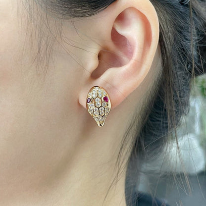 [Glow Muse]SERPENT DIAMOND STUD EARRINGS