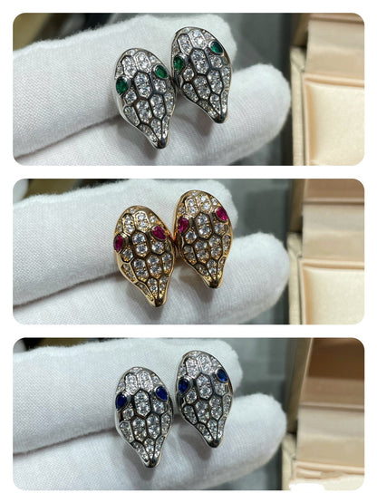 [Glow Muse]SERPENT DIAMOND STUD EARRINGS