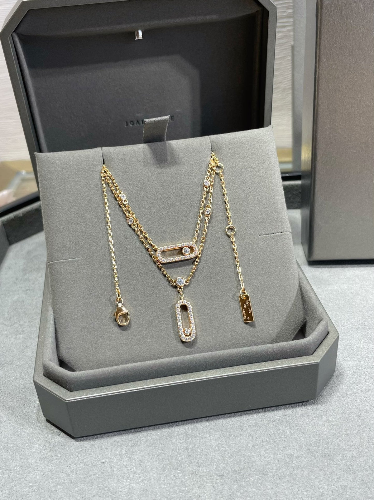 [Glow Muse]MOVE 2 ROW DIAMOND NECKLACE
