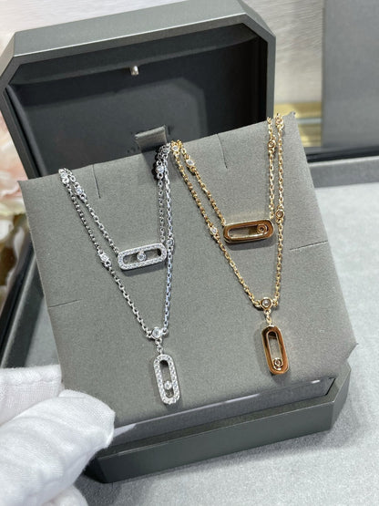 [Glow Muse]MOVE 2 ROW DIAMOND NECKLACE