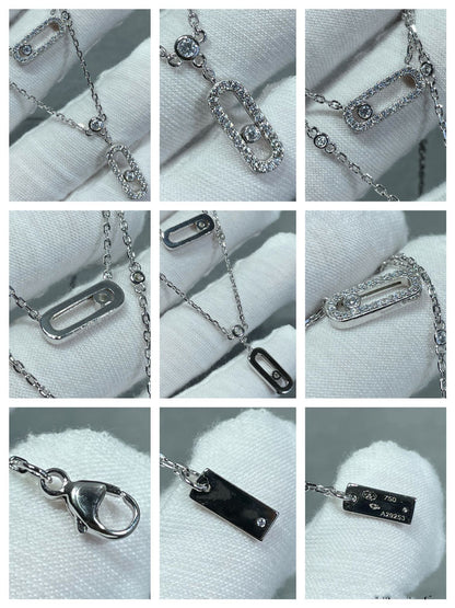 [Glow Muse]MOVE 2 ROW DIAMOND NECKLACE