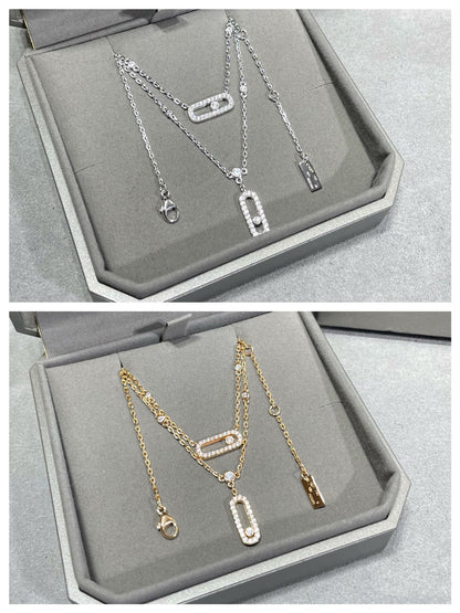 [Glow Muse]MOVE 2 ROW DIAMOND NECKLACE