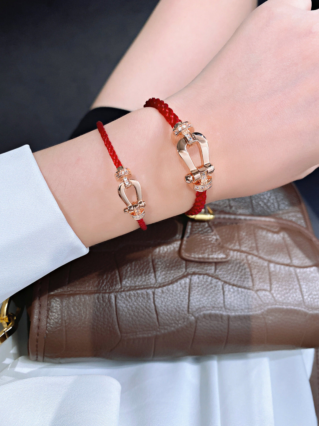 [Glow Muse]FORCE 10 HALF DIAMOND PINK GOLD RED CORDERI LARGE AND MEDIUM MODEL